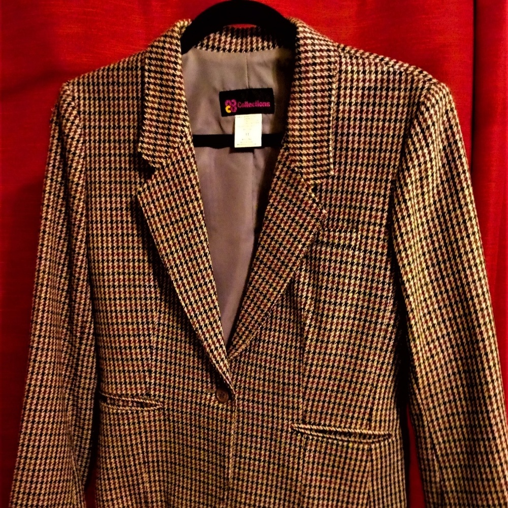 One Button 3 Pockets Winter Jacket/Blazer